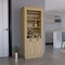 Tuhome Misuri Wardrobe Armoire with Double Door. Drawer. Metal Rods. and Open Shelves-White CLB9088 - alternate 2